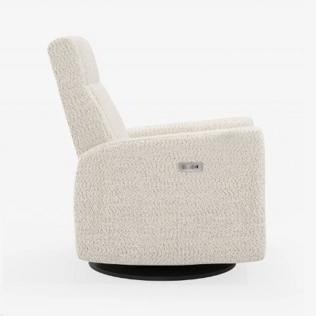 Fauteuil motorisé berçant pivotant et inclinable avec appui pied intégré Nelly - Puppy Pearl | Jaymar