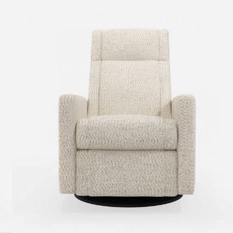 Fauteuil motorisé berçant pivotant et inclinable avec appui pied intégré Nelly - Puppy Sand | Jaymar