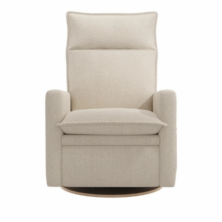 Fauteuil manuel rembourré berçant pivotant et inclinable avec coussins amovibles - Arya - Beyond Sheep Cream | Jaymar