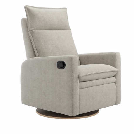 Fauteuil manuel rembourré berçant pivotant et inclinable avec coussins amovibles - Arya - Breather Driftwood | Jaymar