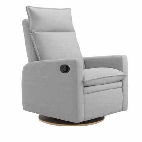 Fauteuil manuel rembourré berçant pivotant et inclinable avec coussins amovibles - Arya - Como Dove Grey | Jaymar