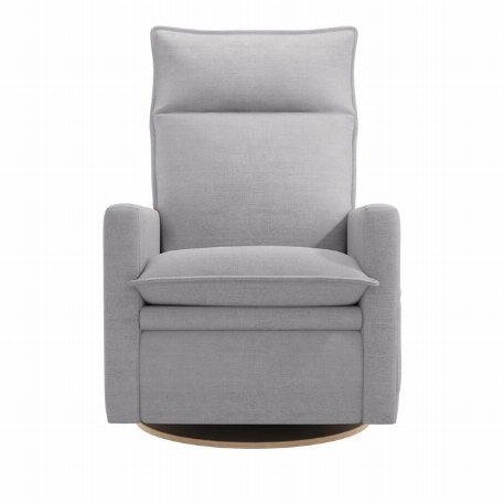 Fauteuil manuel rembourré berçant pivotant et inclinable avec coussins amovibles - Arya - Como Dove Grey | Jaymar