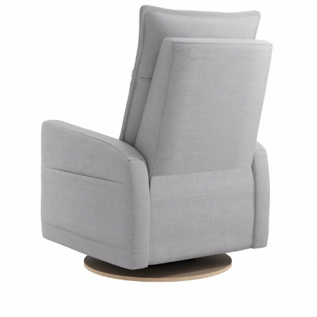 Fauteuil manuel rembourré berçant pivotant et inclinable avec coussins amovibles - Arya - Como Dove Grey | Jaymar