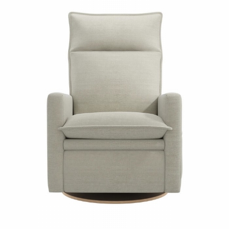 Fauteuil manuel rembourré berçant pivotant et inclinable avec coussins amovibles - Arya - Como Sand | Jaymar