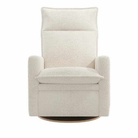 Fauteuil manuel rembourré berçant pivotant et inclinable avec coussins amovibles - Arya - Puppy Pearl | Jaymar