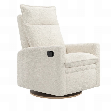 Fauteuil manuel rembourré berçant pivotant et inclinable avec coussins amovibles - Arya - Puppy Pearl | Jaymar
