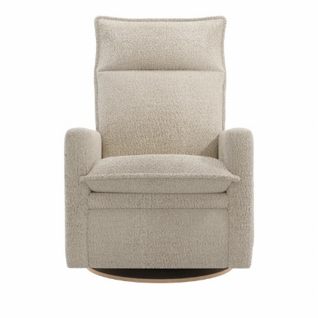 Fauteuil manuel rembourré berçant pivotant et inclinable avec coussins amovibles - Arya - Puppy Sand | Jaymar