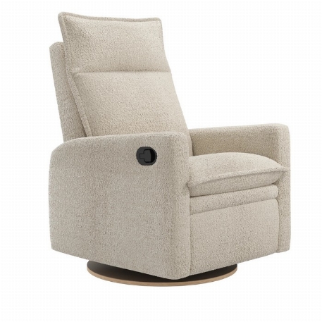 Fauteuil manuel rembourré berçant pivotant et inclinable avec coussins amovibles - Arya - Puppy Sand | Jaymar