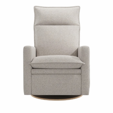Fauteuil motorisé rembourré berçant pivotant et inclinable avec coussins amovibles Arya - Arlo Pearl | Jaymar