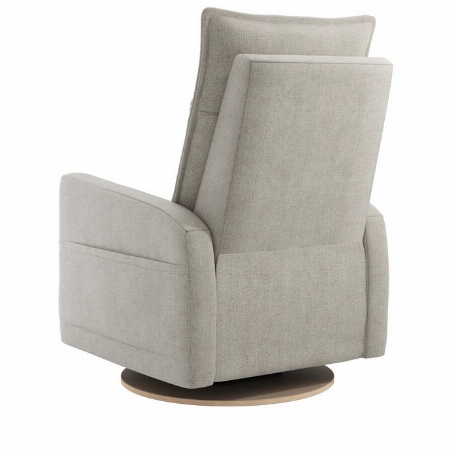 Fauteuil motorisé rembourré berçant pivotant et inclinable avec coussins amovibles Arya - Breather Driftwood | Jaymar
