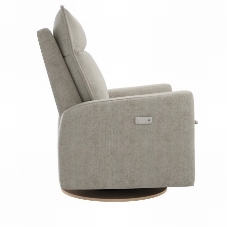 Fauteuil motorisé rembourré berçant pivotant et inclinable avec coussins amovibles Arya - Breather Driftwood | Jaymar