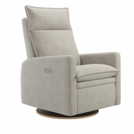 Fauteuil motorisé rembourré berçant pivotant et inclinable avec coussins amovibles Arya - Breather Driftwood | Jaymar