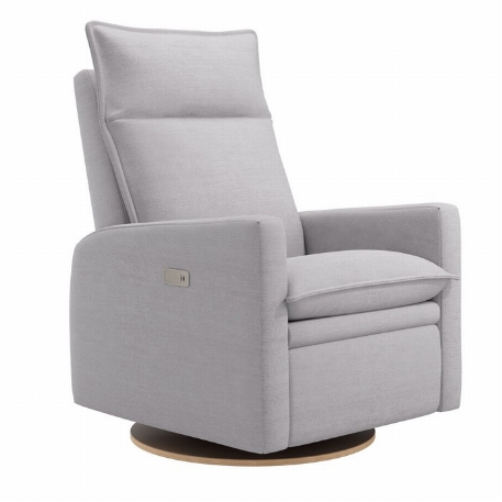 Fauteuil motorisé rembourré berçant pivotant et inclinable avec coussins amovibles Arya - Como Dove Grey | Jaymar