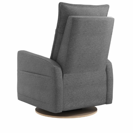 Fauteuil motorisé rembourré berçant pivotant et inclinable avec coussins amovibles Arya - Nexus Charcoal | Jaymar