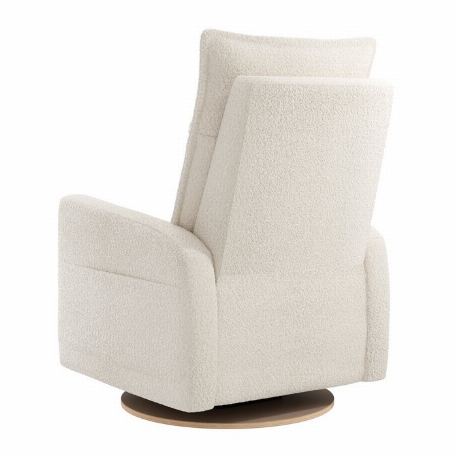 Fauteuil motorisé rembourré berçant pivotant et inclinable avec coussins amovibles Arya - Puppy Pearl | Jaymar