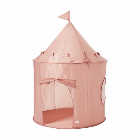 Tente de jeu castle en tissu recyclé - Rose brumeux | 3 Sprouts