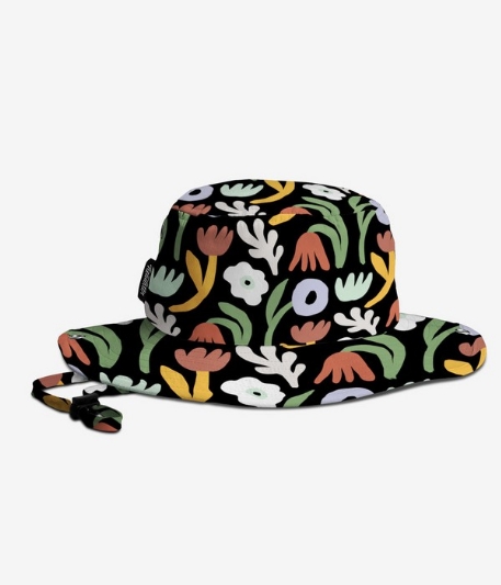 Chapeau boonie - Petal's Realm Black | Headster Kids