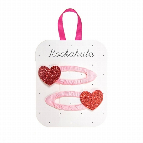 Barrettes Pqt 2 - Coeur d'amour | Rockahula