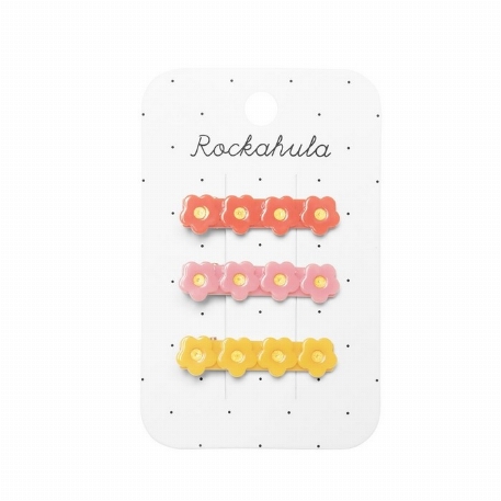 Barrettes Pqt 3 - Fleur acrylique | Rockahula