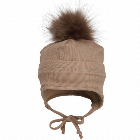 Tuque mi-saison avec pompon - Irish Cream | Calikids