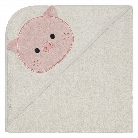 Serviette à capuchon - Cochon | Perlimpinpin