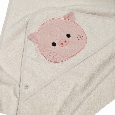 Serviette à capuchon - Cochon | Perlimpinpin