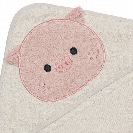 Serviette à capuchon - Cochon | Perlimpinpin