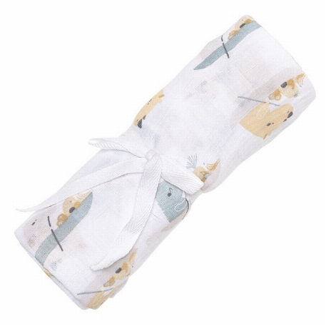 Couverture de mousseline - Rhinos | Perlimpinpin