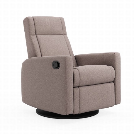 Fauteuil manuel berçant pivotant et inclinable avec appui pied intégré Nelly - Arlo Flax | Jaymar