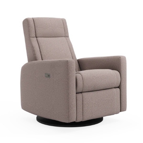 Fauteuil motorisé berçant pivotant et inclinable avec appui pied intégré Nelly - Arlo Flax | Jaymar