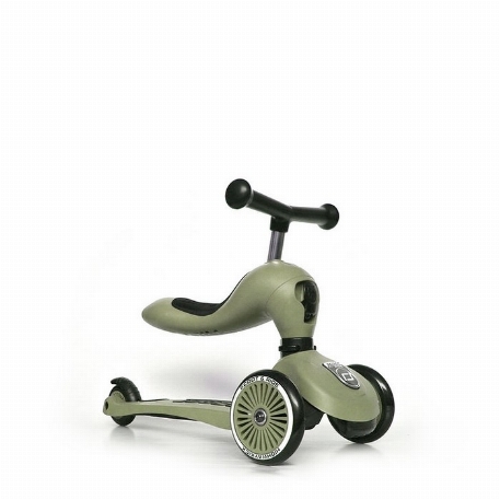 Trotinette 2 en 1 - Highwaykick 1 - Olive | Scoot & Ride