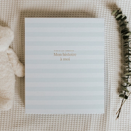 Livre de bébé en tissu - Ligné Bleu | Le Petit Tableau Noir