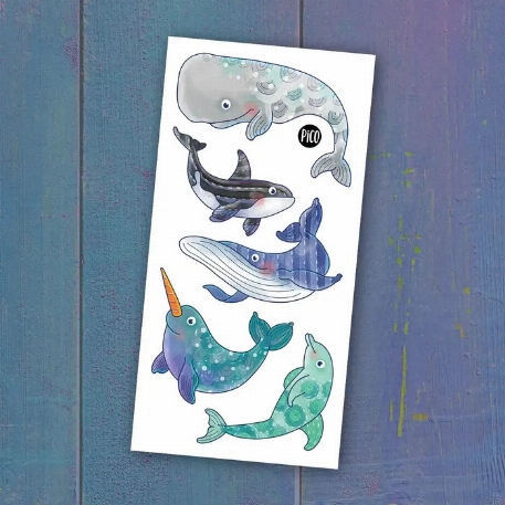 Tatouages temporaires - Douces baleines | PiCO