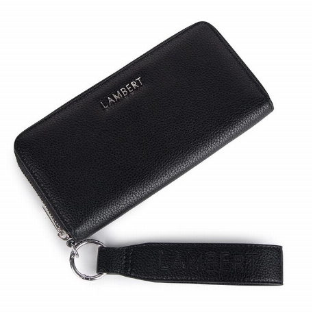 Le MINA - Portefeuille en cuir vegan noir