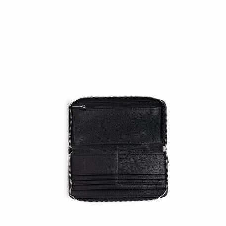 Le MINA - Portefeuille en cuir vegan noir