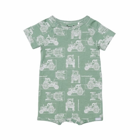 Romper - Tracteur vert | Coccoli