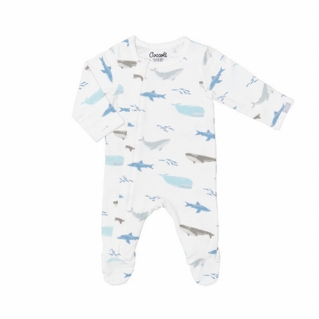 Pyjama en modal - Ocean Life sur crème | Coccoli