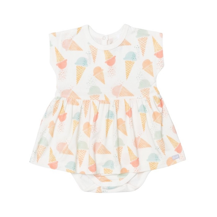 Barboteuse Honey Punch Orange/Crème à Motifs Fleuris - Taille L - Neuf Avec Étiquette