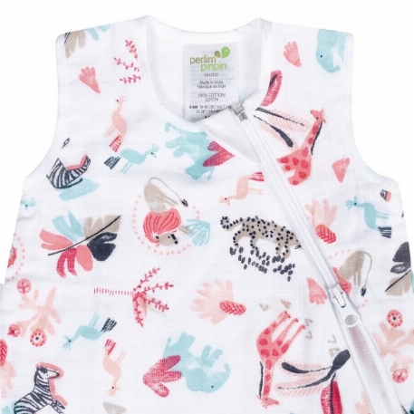 Sac de nuit en mousseline (0.7tog) - Zebras | Perlimpinpin 0-6M