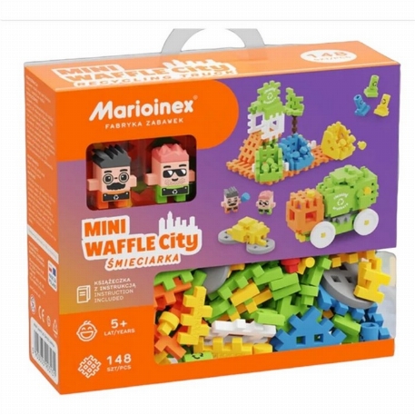 Mini Waffle - Camion Recyclage 148 pcs | Marioinex