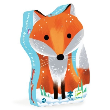 Puzzle silhouette - Ginger, petit renard - 24 pcs | Djeco