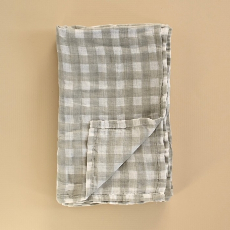 Couverture de mousseline - Sage gingham | Minika