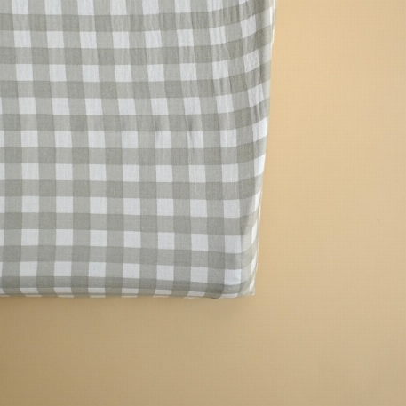 Housse pour matelas à langer - Sage gingham | Minika