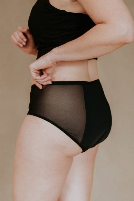 Culotte menstruelle taille haute avec mesh - Absorption élevée | Ora Protections