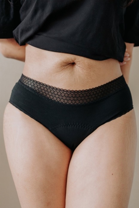 Culotte menstruelle Bikini en coton biologique - Absorption élevée | Ora Protections