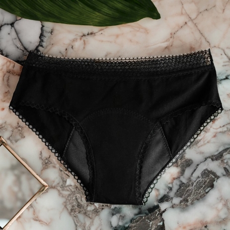 Culotte menstruelle Bikini en coton biologique - Absorption élevée | Ora Protection