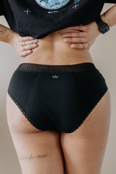 Culotte menstruelle Bikini en coton biologique - Absorption élevée | Ora Protections