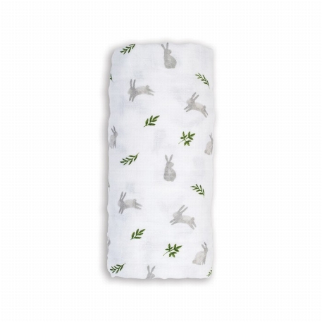 Couverture en mousseline - Lapins | Lulujo