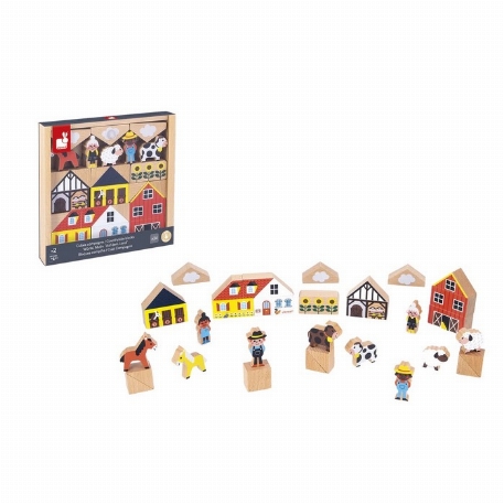 Cross Roads - Set de cubes campagne | Janod