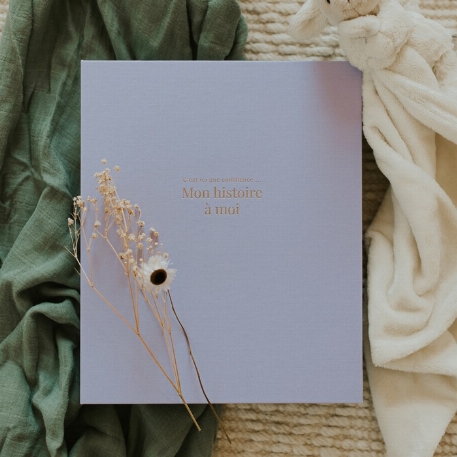 Livre de bébé en tissu - Lilas | Le Petit Tableau Noir